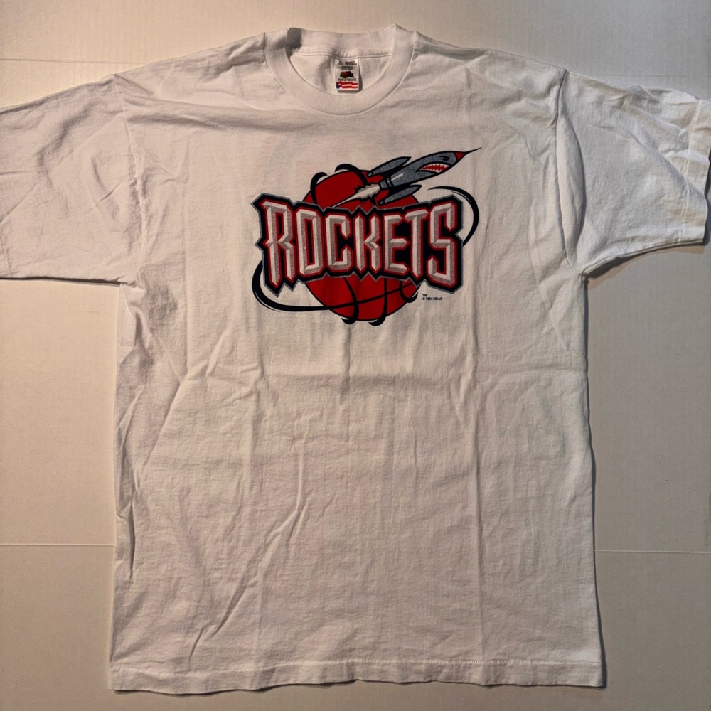 Vtg Houston Rockets Texas Public Service Old Logo 90s NBA T-shirt XL USA
